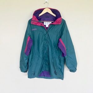 Vintage ski jacket women’s retro 80s 90s coat